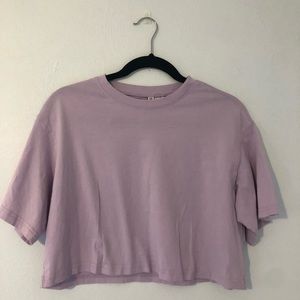 ❗️FINAL SALE❗️(worm once) Purple crop tee H&M